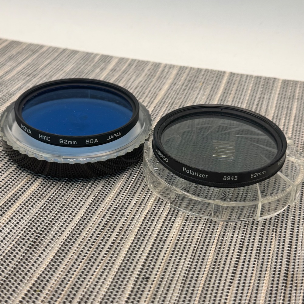 Hoya HMC 80A Blue Conversion & Ambico Polarizer 8945 Camera Lens Filters‎ 62mm
